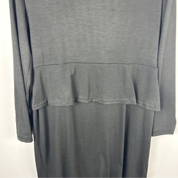 Talbots Classic Wool Blend Wrap Ruched Long Sleeve Dress XL Black - Picture 13 of 13